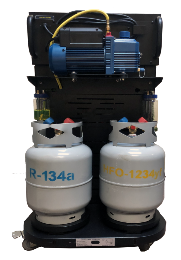 R-134A&1234YF AC Twin Refrigerant Recovery Machine Recycle Vacuum Recharge 110V 